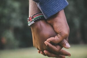 healing process with couple holding hands